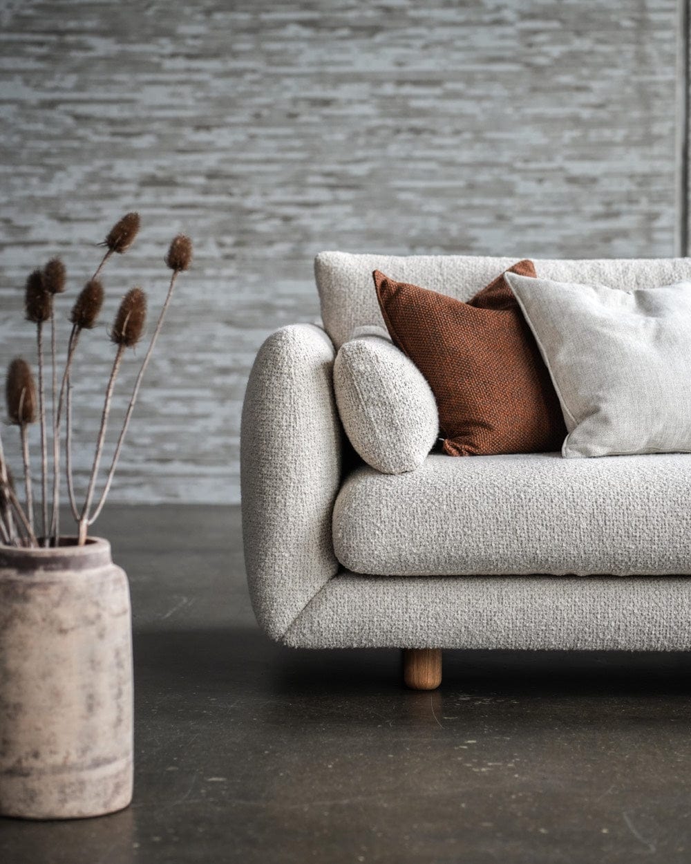 Sofa Kaneki hikari living terciopelo japandi